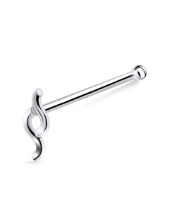 Cool Design Silver Bone Nose Stud NSKD-384